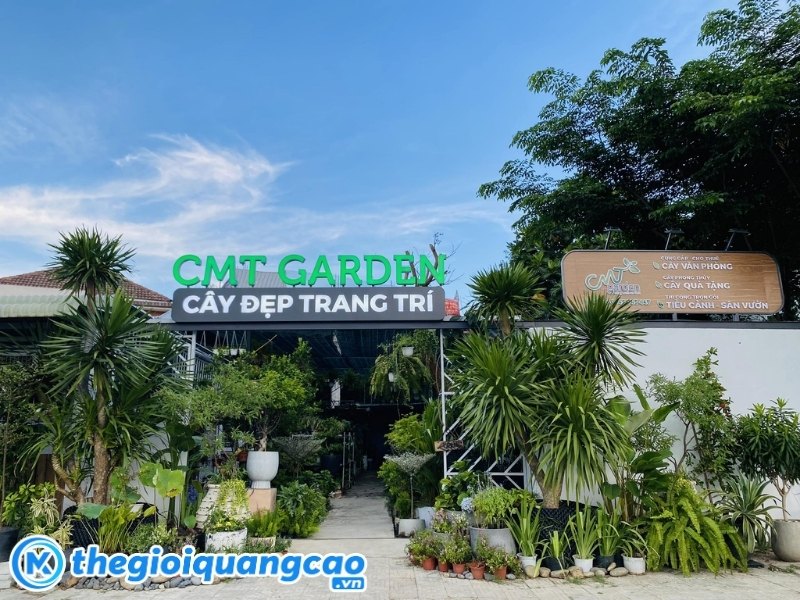 Bảng hiệu c&acirc;y cảnh hộp đ&egrave;n led &acirc;m bản