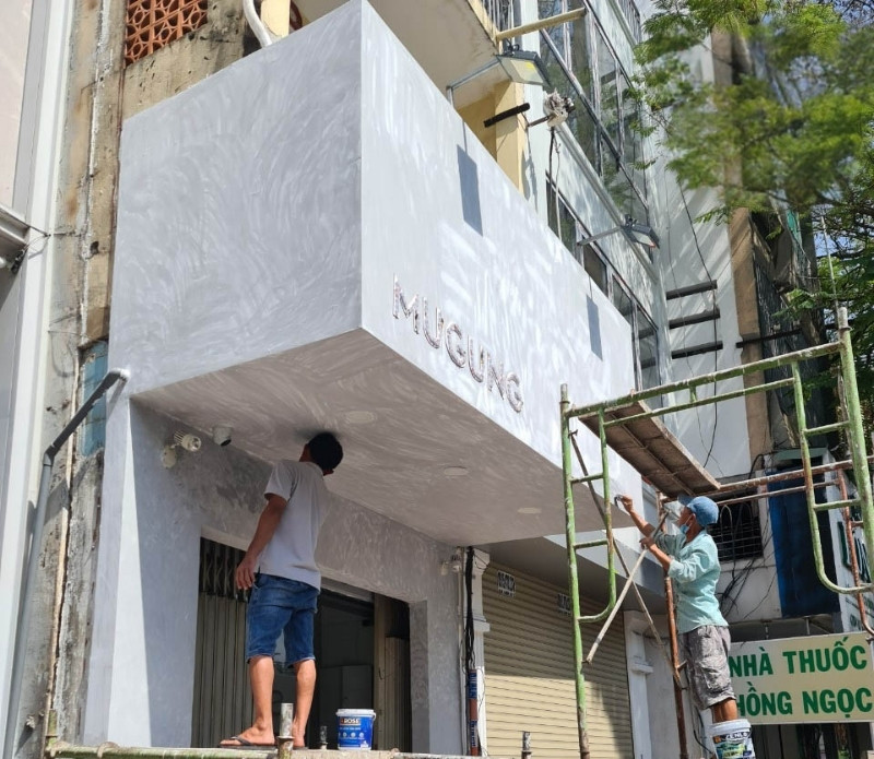 Mẫu bảng hiệu cemboard sơn hiệu ứng
