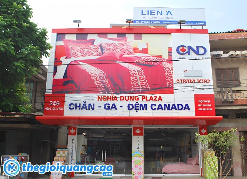 Mẫu bảng hiệu chăn ga gối đệm Canada