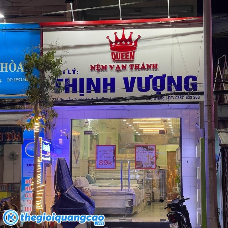 Mẫu bảng hiệu chăn ga gối đệm Thịnh Vượng