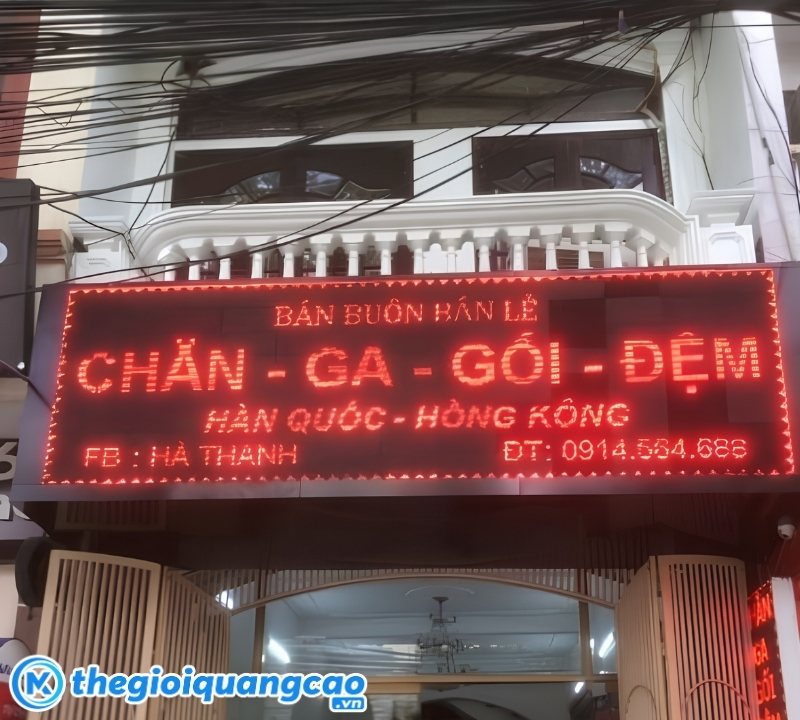 Bảng hiệu chăn ga gối đệm LED ma trận