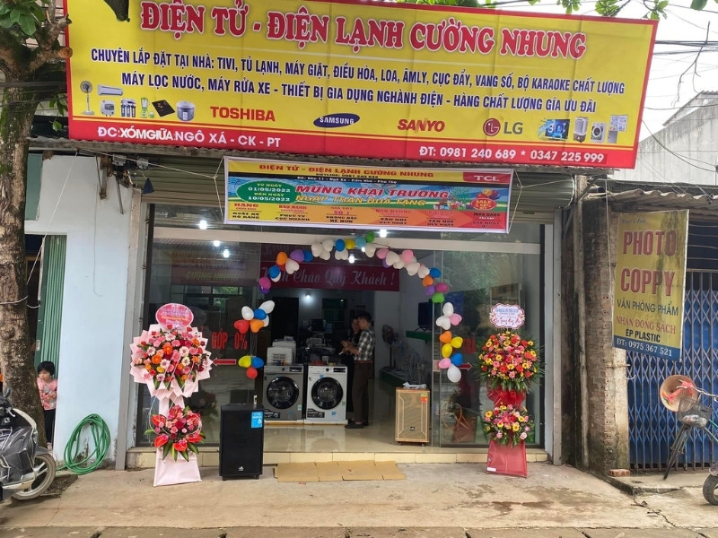 Mẫu bảng hiệu điện tử, điện lạnh Cường Nhung