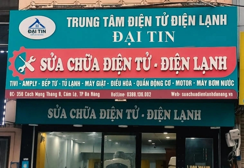 Mẫu bảng hiệu điện lạnh Đại Tin