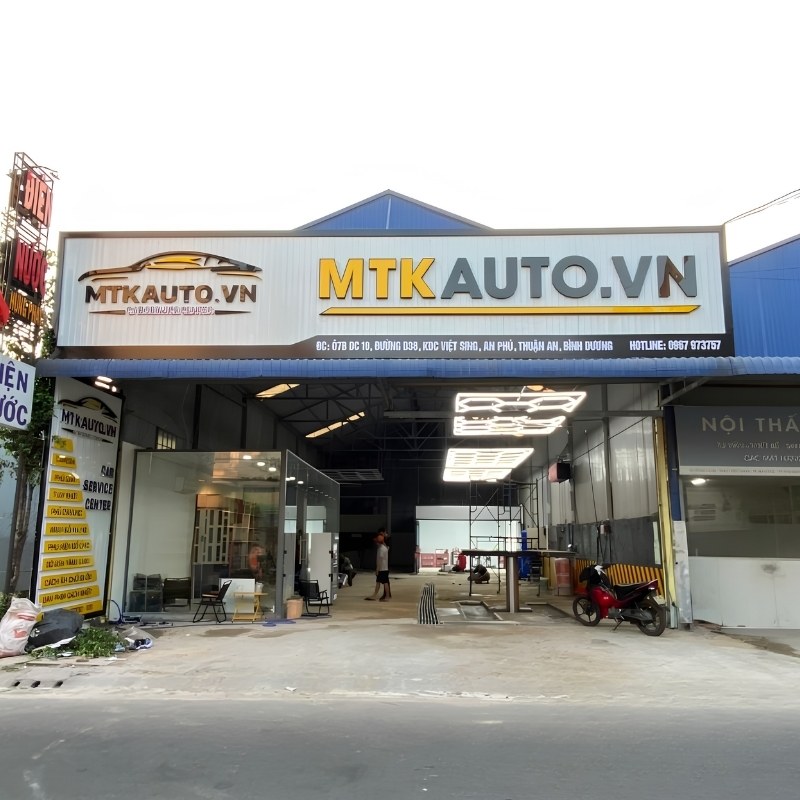 Mẫu bảng hiệu gara &ocirc; t&ocirc; MTKAuto