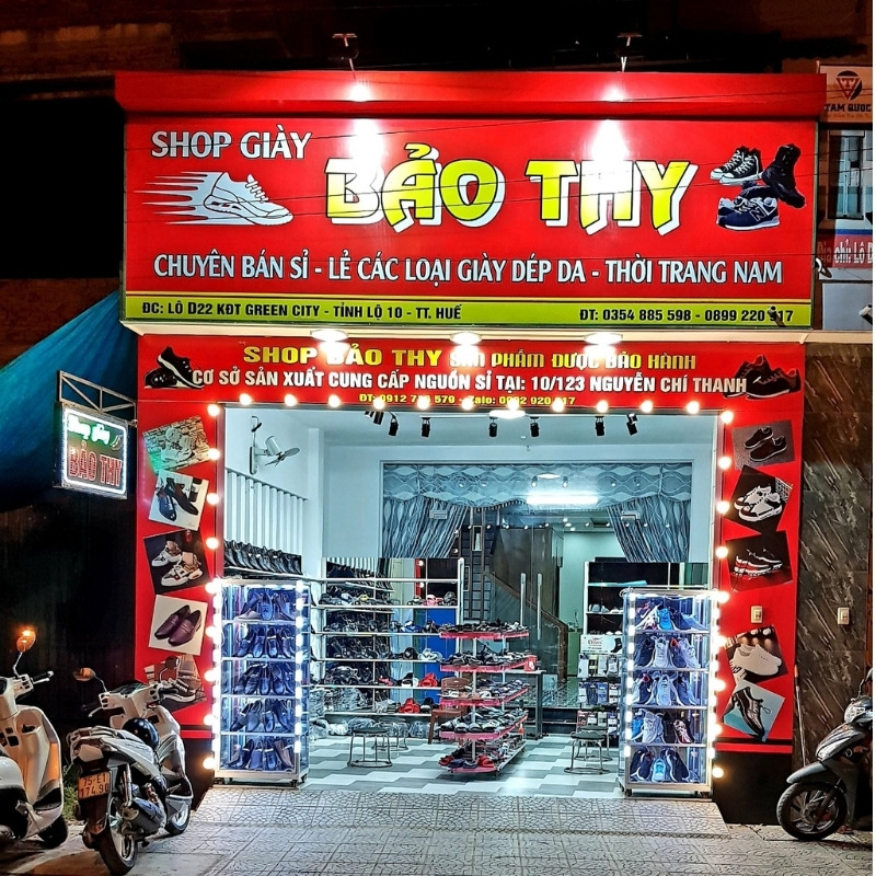 Mẫu bảng hiệu shop gi&agrave;y d&eacute;p Bảo Thy