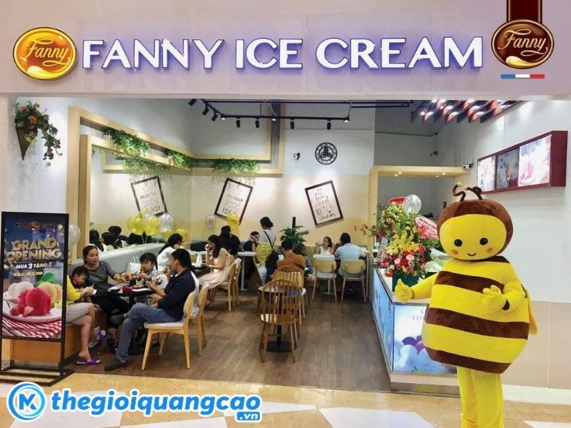 Mẫu bảng hiệu kem tươi Fanny