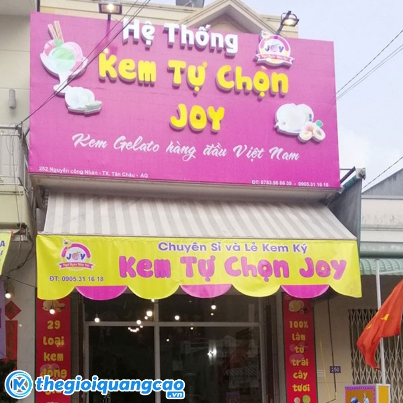 Mẫu bảng hiệu kem tự chọn