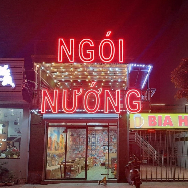 Bảng hiệu qu&aacute;n lẩu nướng LED neon sign
