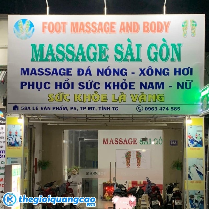 Thiết kế bảng hiệu massage theo y&ecirc;u cầu