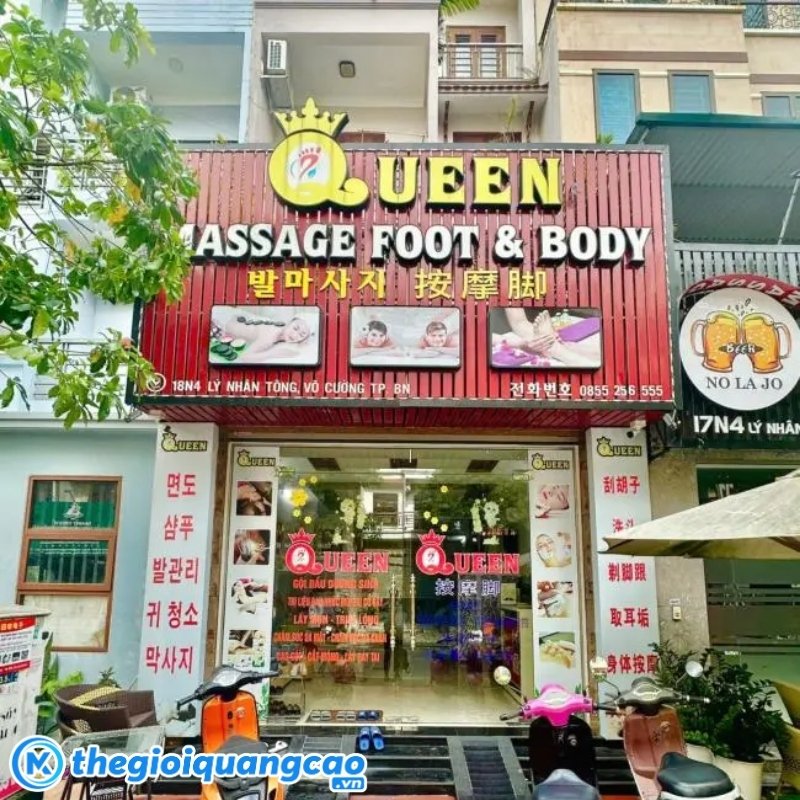 Mẫu bảng hiệu massage body & foot