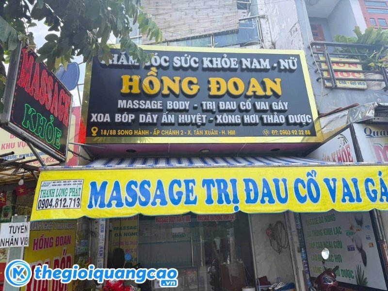 Mẫu bảng hiệu massage trị đau cổ vai g&aacute;y