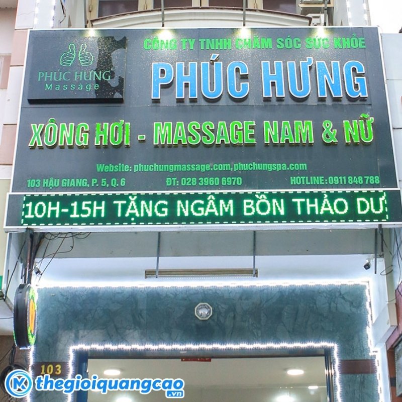 Mẫu bảng hiệu massage, x&ocirc;ng hơi nam & nữ
