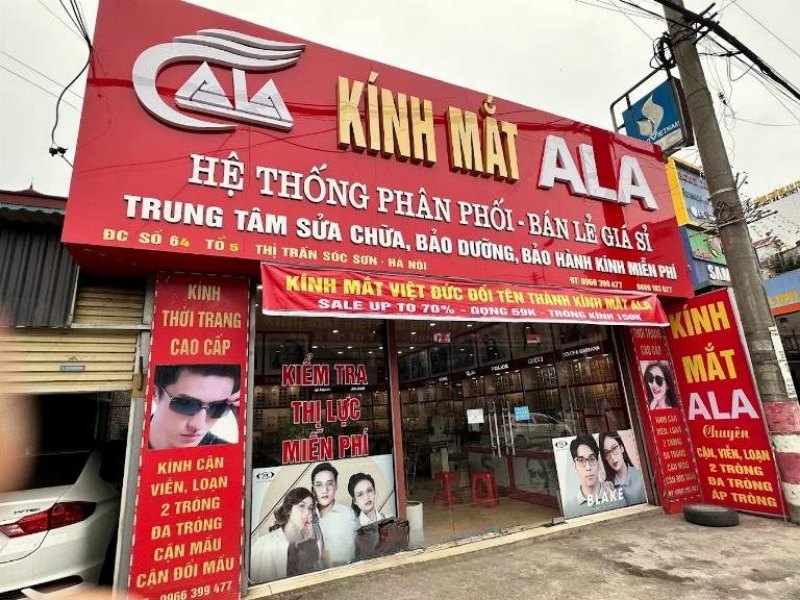 Mẫu bảng hiệu k&iacute;nh mắt ALA