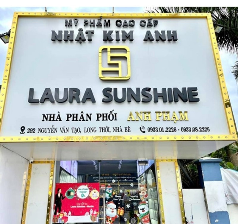 Mẫu bảng hiệu shop mỹ phẩm cao cấp Nhật Kim Anh