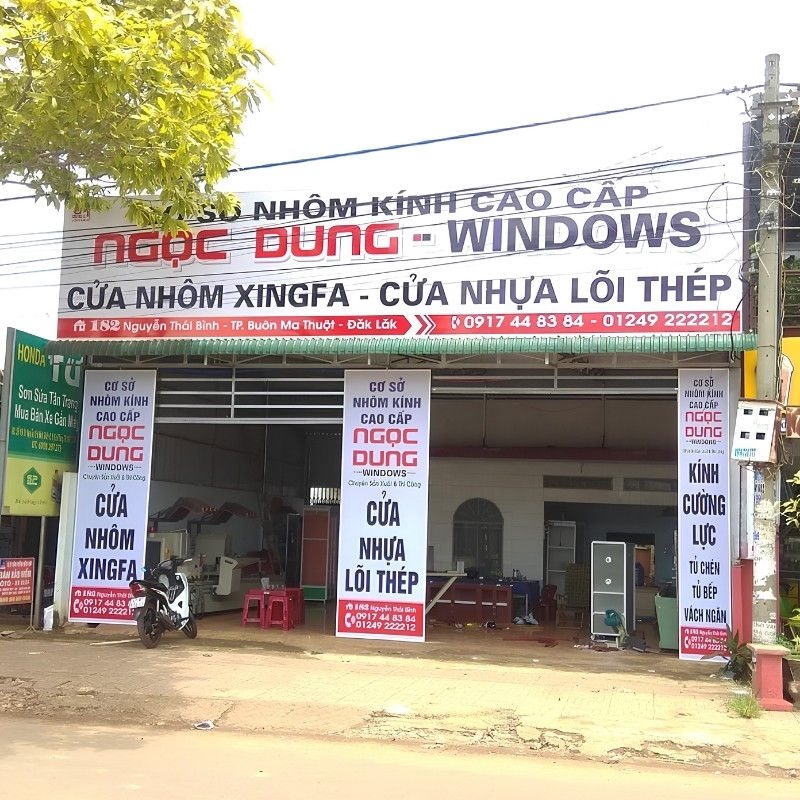 Mẫu bảng hiệu nh&ocirc;m k&iacute;nh cao cấp Ngọc Dung