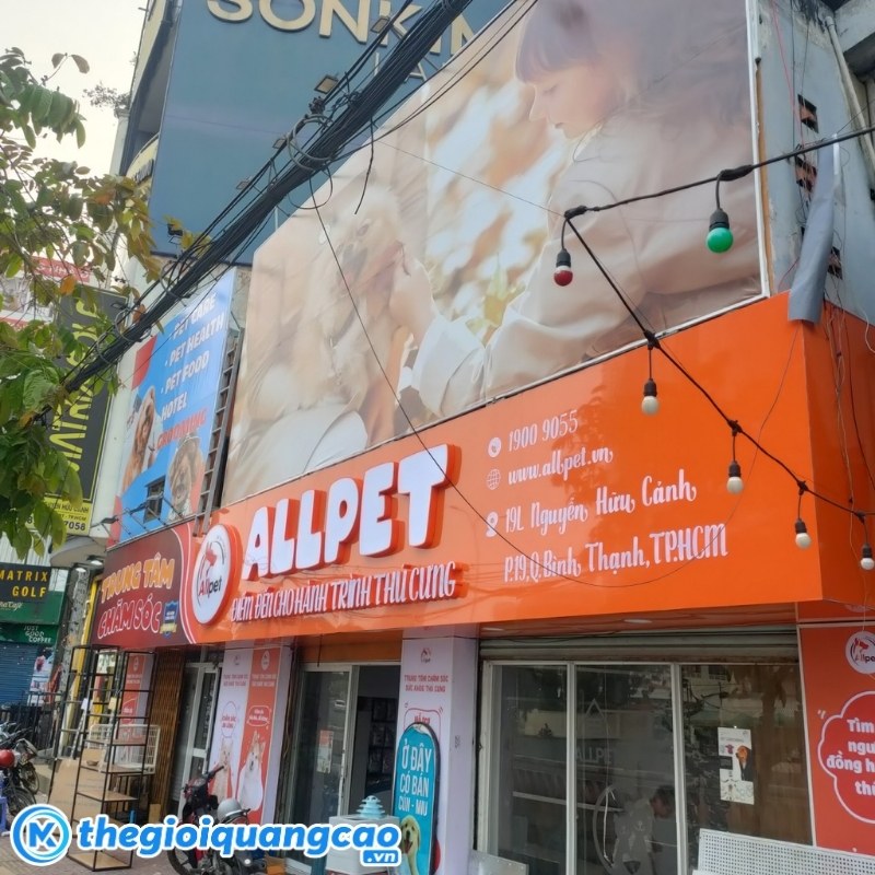 Mẫu bảng hiệu pet shop thương hiệu allpet
