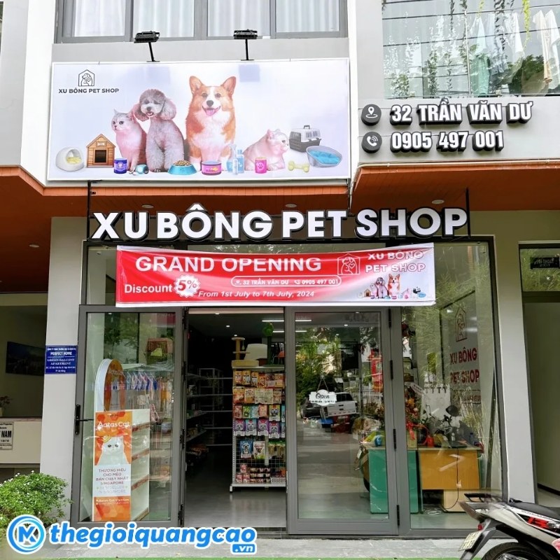 Mẫu bảng hiệu pet shop Xu B&ocirc;ng