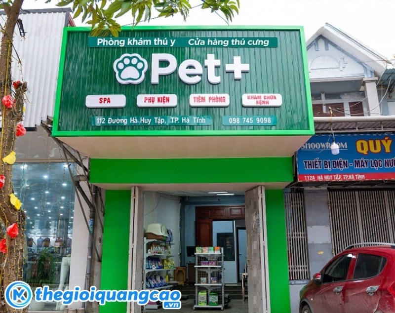 Bảng hiệu Pet Shop t&ocirc;n s&oacute;ng chữ nổi
