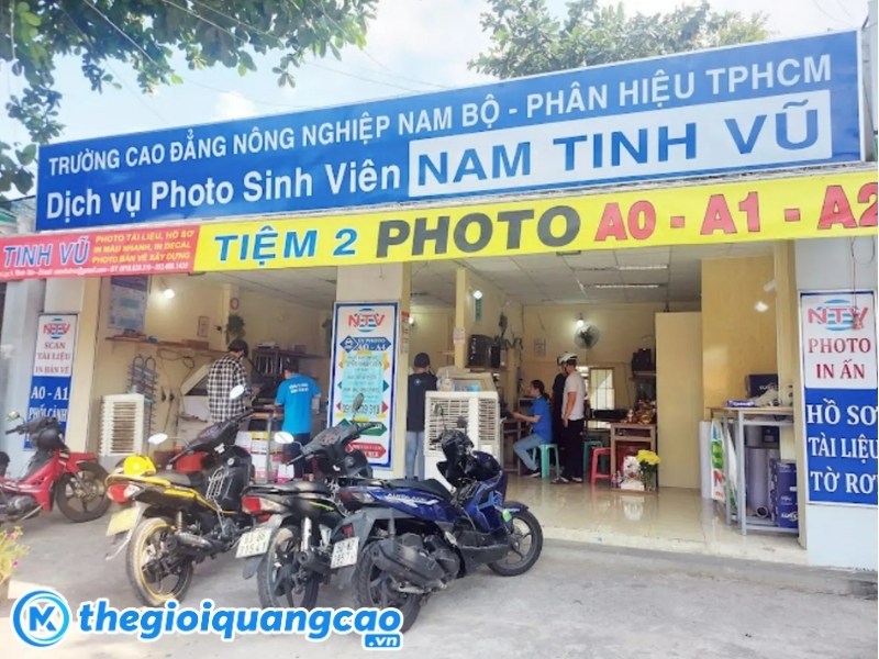 Mẫu bảng hiệu dịch vụ photocopy sinh viên Nam Tinh Vũ