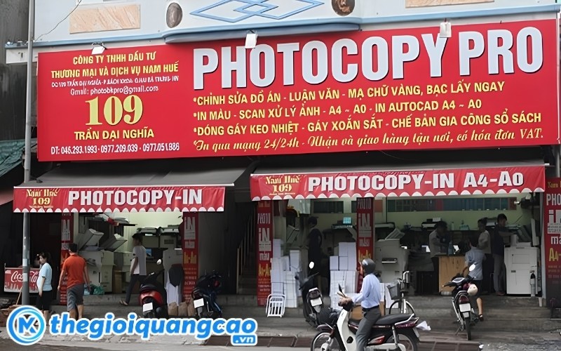 Mẫu bảng hiệu tiệm photocopy pro