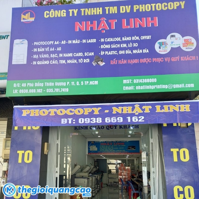 Bảng hiệu photocopy chất liệu bạt Hiflex