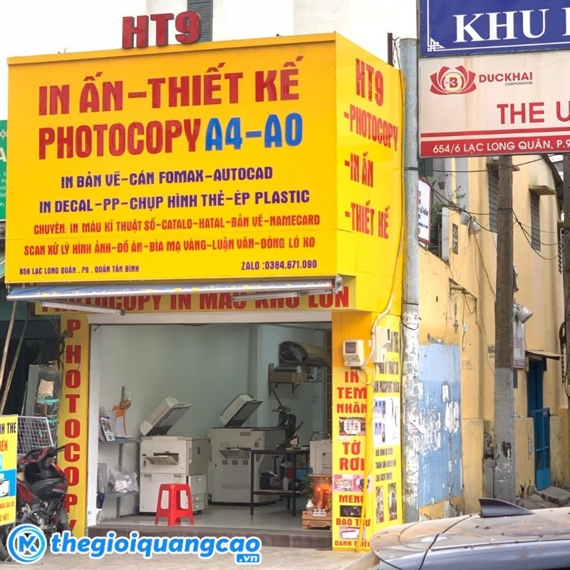 Thiết kế bảng hiệu photocopy theo yêu cầu