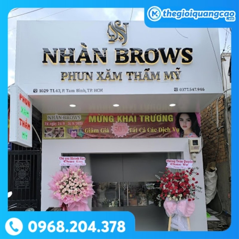 Bảng Hiệu Phun Xăm Thẩm Mỹ
