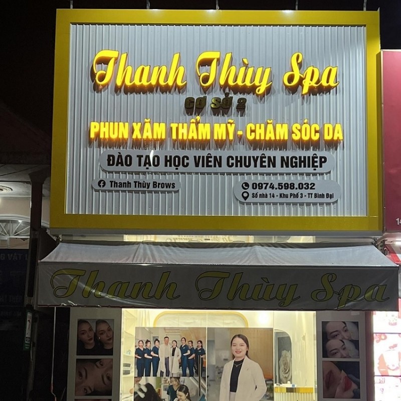 Thiết kế bảng hiệu phun xăm thẩm mỹ theo y&ecirc;u cầu, chuẩn phong thủy
