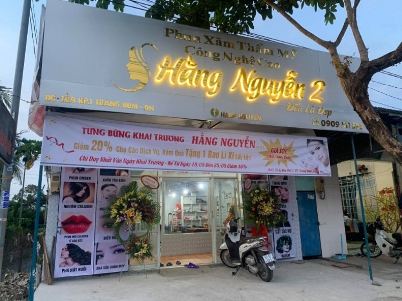 Mẫu bảng hiệu phun xăm Hằng Nguyễn