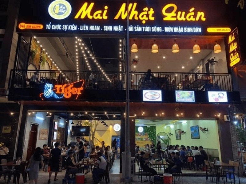 Mẫu bảng hiệu qu&aacute;n nhậu Mai Nhật Qu&aacute;n