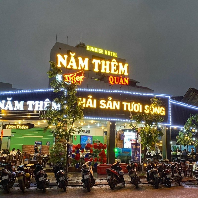 Mẫu bảng hiệu qu&aacute;n nhậu hải sản tưới sống