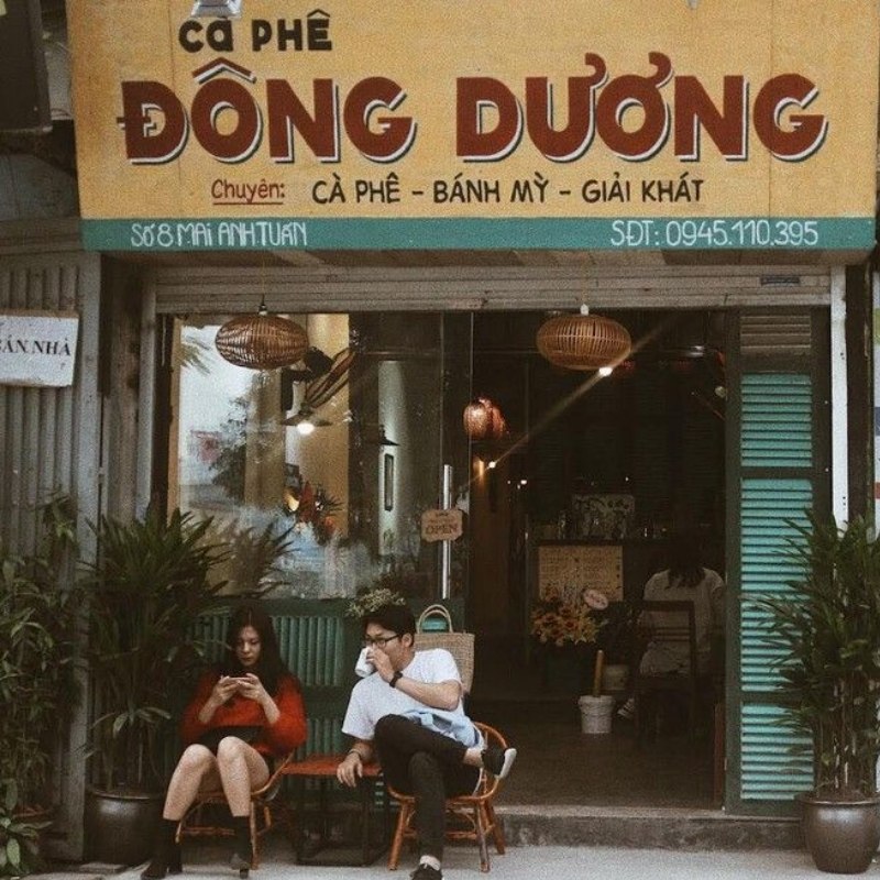 Mẫu bảng hiệu s&agrave;i g&ograve;n xưa tiệm cafe Đ&ocirc;ng Dương
