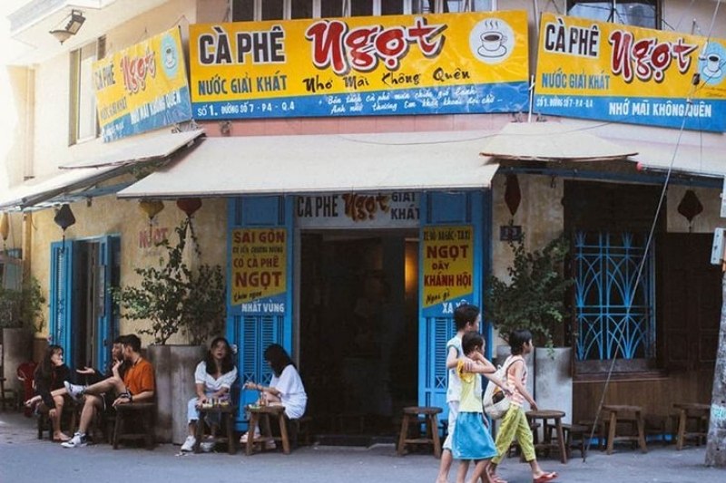 Mẫu bảng hiệu retro cho tiệm c&agrave; ph&ecirc;
