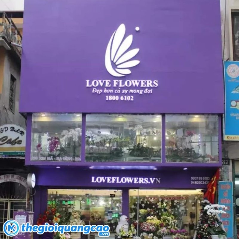 Mẫu bảng hiệu Love Flower