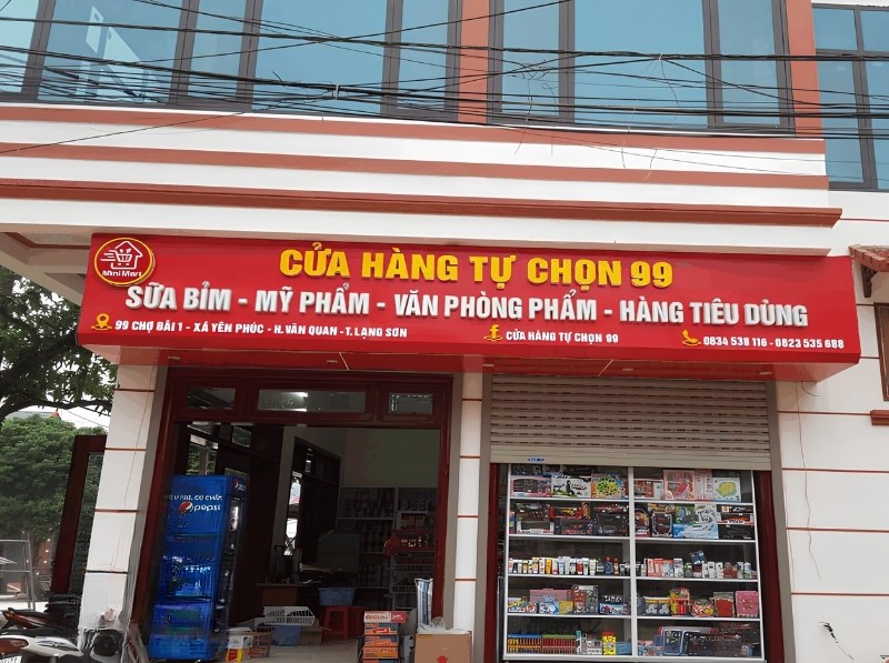 Mẫu bảng hiệu cửa h&agrave;ng tạp h&oacute;a tự chọn