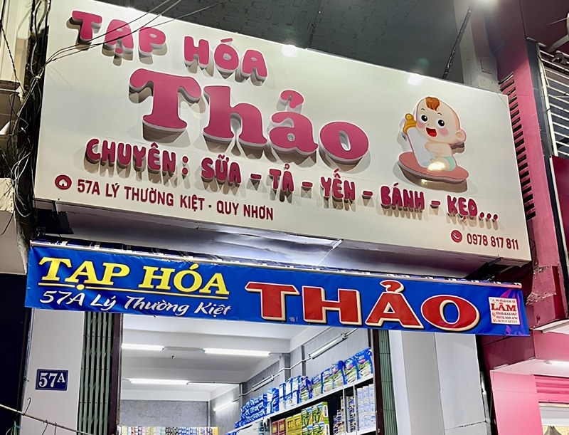 Mẫu bảng hiệu tạp h&oacute;a Thảo