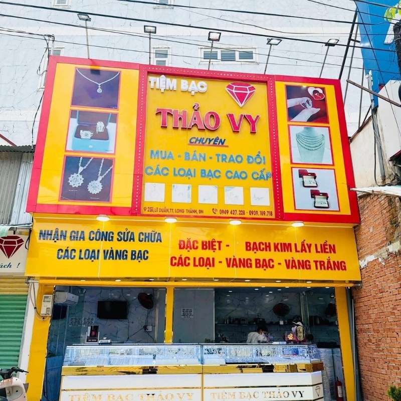 Mẫu bảng hiệu tiệm bạc Thảo Vy