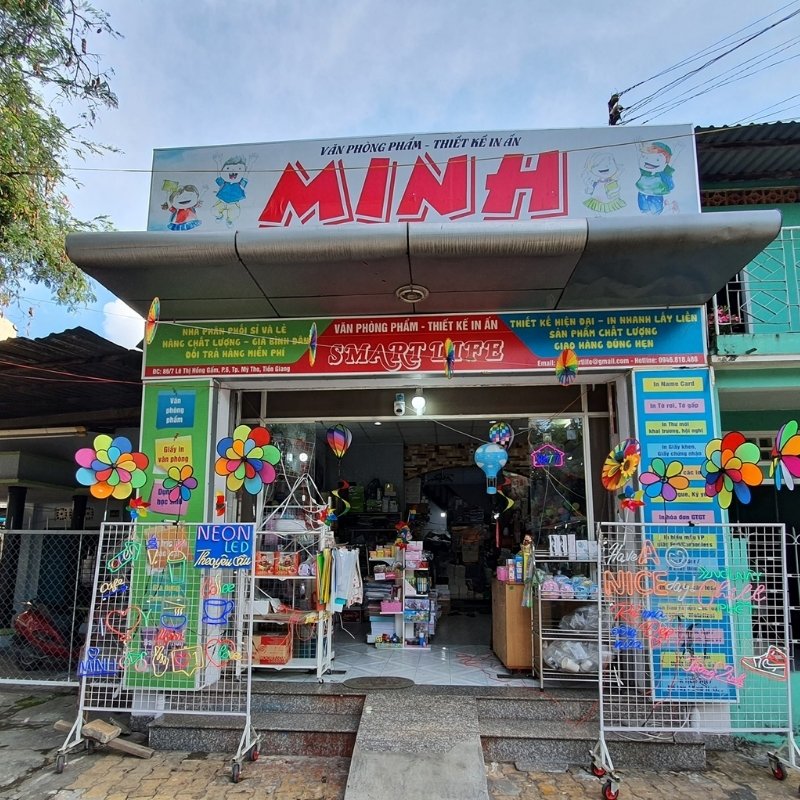 Mẫu bảng hiệu quảng c&aacute;o cửa h&agrave;ng văn ph&ograve;ng phẩm