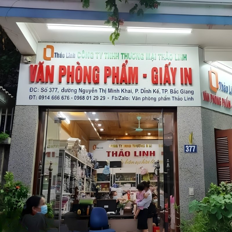 Mẫu bảng hiệu văn v&ograve;ng phẩm, giấy in đẹp