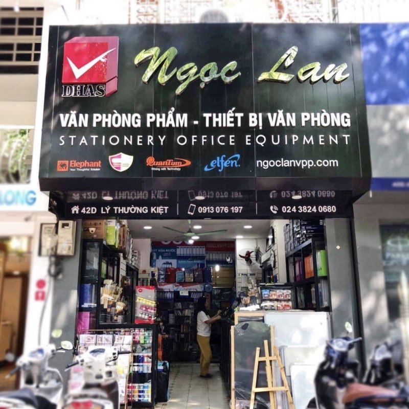 Mẫu bảng hiệu văn ph&ograve;ng phẩm v&agrave; thiết bị văn ph&ograve;ng