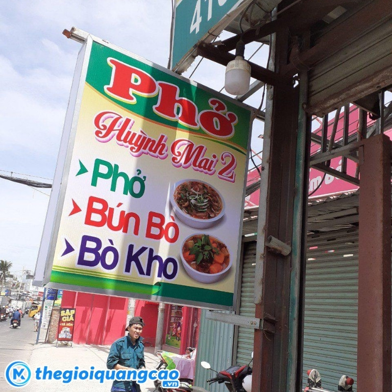 Biển vẫy hộp đ&egrave;n bạt hiflex