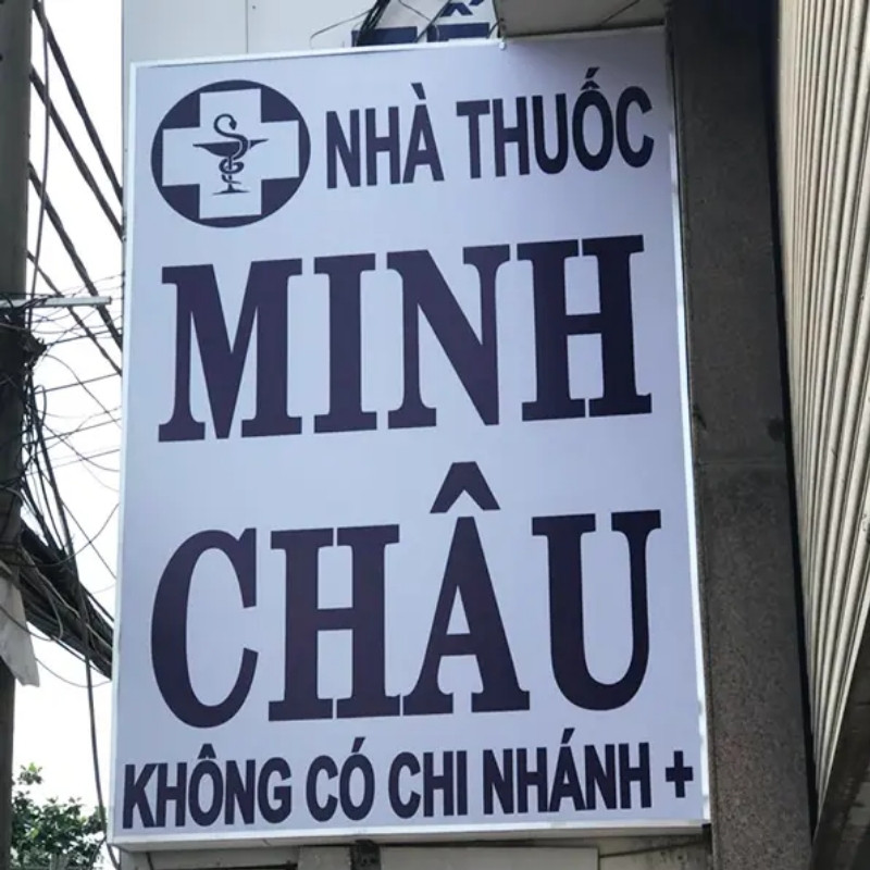 Mẫu biển vẫy nh&agrave; thuốc Minh Ch&acirc;u