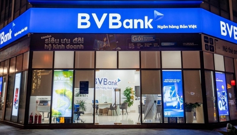 Mẫu biển hộp đ&egrave;n bạt 3M in UV cho ng&acirc;n h&agrave;ng BV Bank