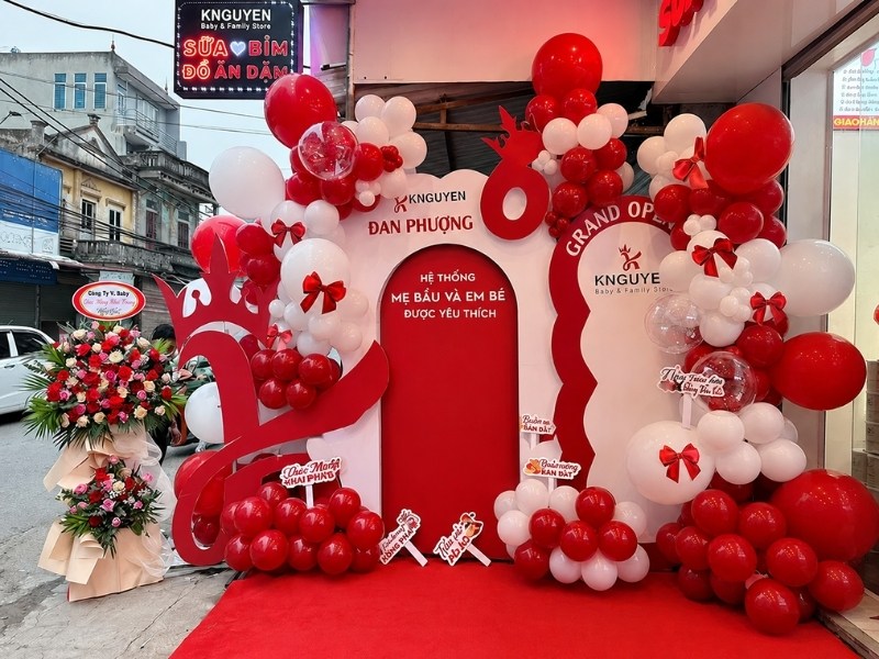 Mẫu backdrop Formex khai trương