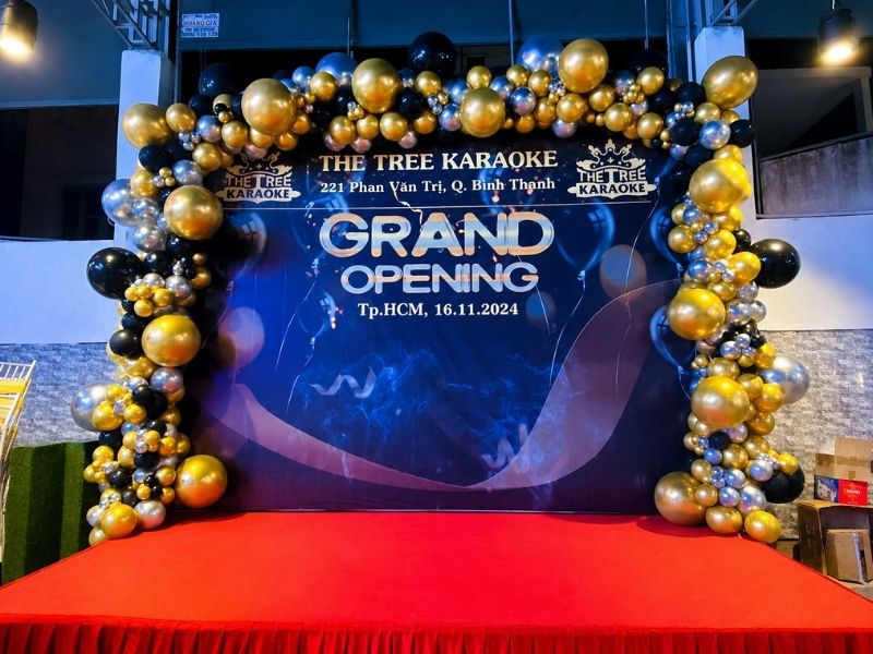 In ấn, thiết kế backdrop grand opening theo y&ecirc;u cầu