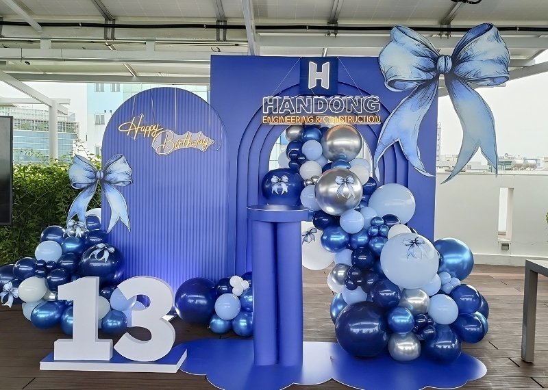 Thi công backdrop sinh nhất giá rẻ trọn gói tại TPHCM