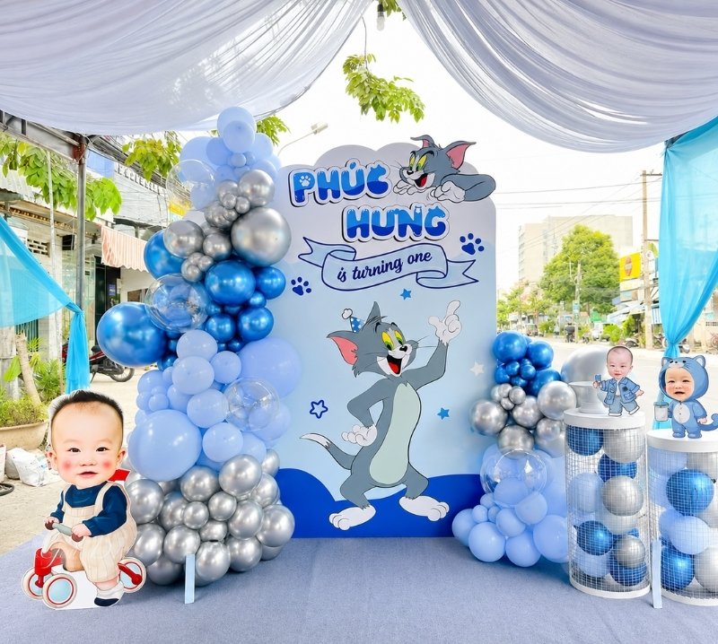 Mẫu background sinh nhật bé trai