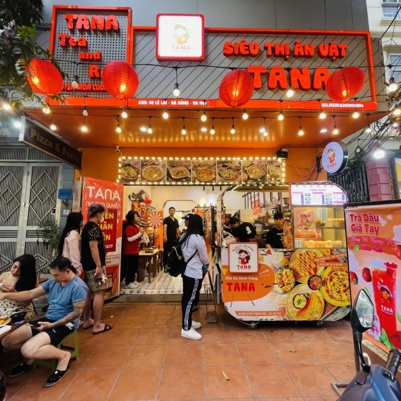 Mẫu bảng hiệu si&ecirc;u thị ăn vặt Tana