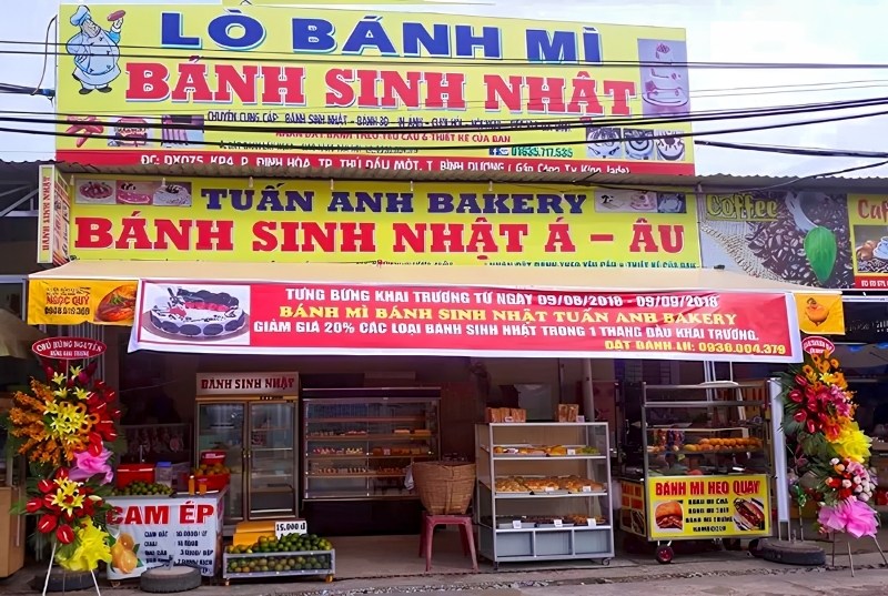 Bảng hiệu b&aacute;nh kem in bạt chất liệu hiflex