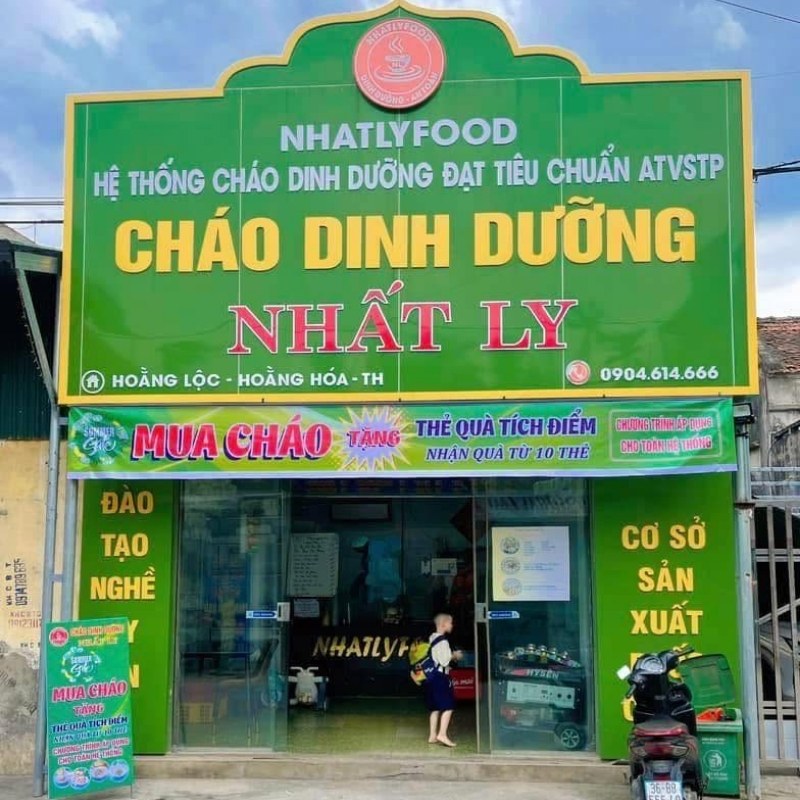 Mẫu bảng hiệu ch&aacute;o dinh dưỡng nhất ly